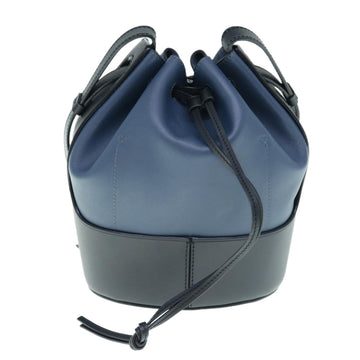 LOEWE Balloon Shoulder Bag Leather Black Navy Auth 62905A - 0