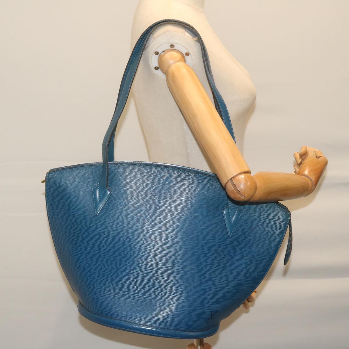 LOUIS VUITTON Epi Saint Jacques Shopping Shoulder Bag Blue M52275 LV Auth 62914