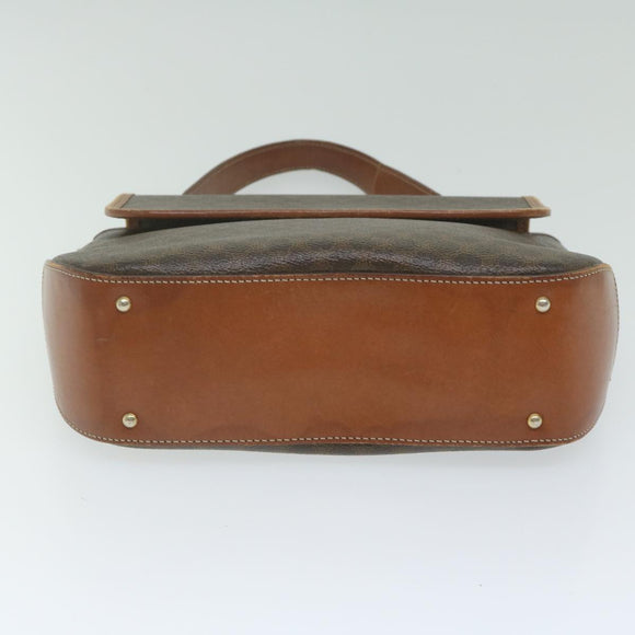 CELINE Macadam Canvas Handtasche PVC-Leder 2-Wege Braun Auth 62941