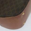 CELINE Macadam Canvas Hand Bag PVC Leather 2way Brown Auth 62941-16