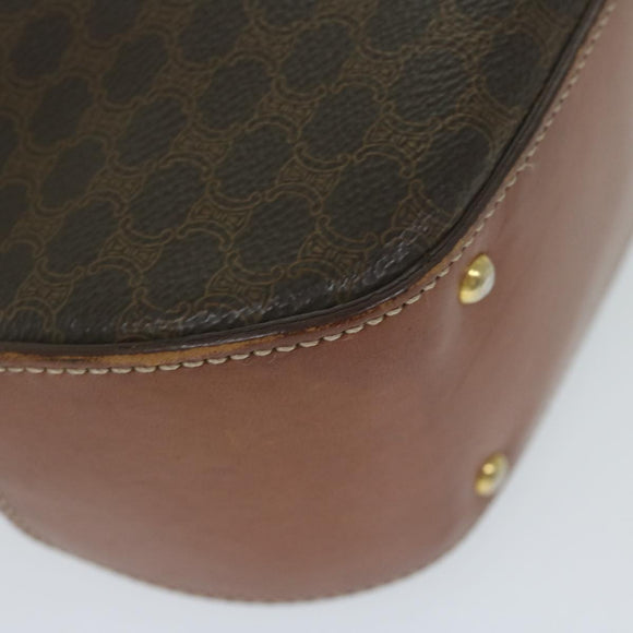 CELINE Macadam Canvas Handtasche PVC-Leder 2-Wege Braun Auth 62941