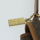 CELINE Macadam Canvas Handtasche PVC-Leder 2-Wege Braun Auth 62941-19
