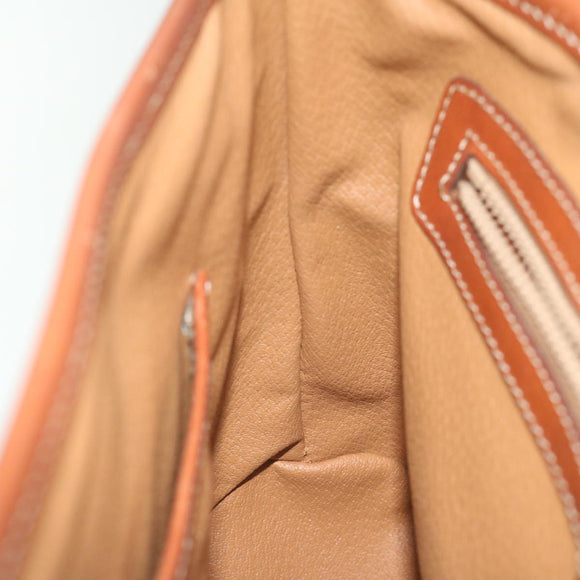 CELINE Macadam Canvas Hand Bag PVC Leather 2way Brown Auth 62941