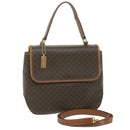 CELINE Macadam Canvas Handtasche PVC-Leder 2-Wege Braun Auth 62941-1