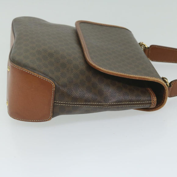 CELINE Macadam Canvas Handtasche PVC-Leder 2-Wege Braun Auth 62941