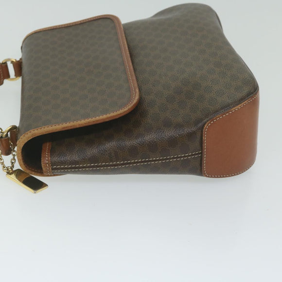 CELINE Macadam Canvas Handtasche PVC-Leder 2-Wege Braun Auth 62941