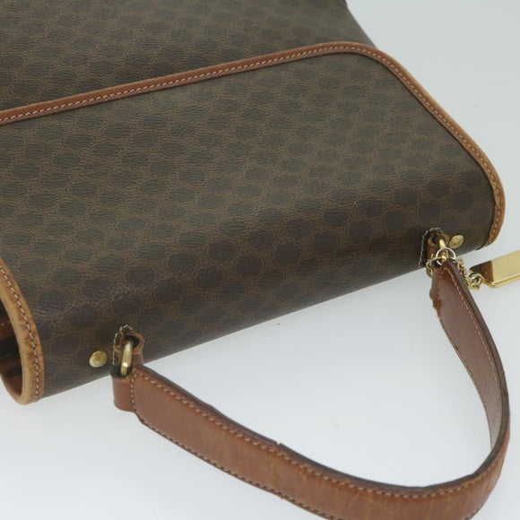 CELINE Macadam Canvas Handtasche PVC-Leder 2-Wege Braun Auth 62941