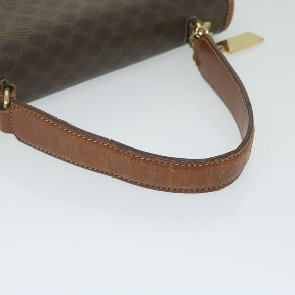 CELINE Macadam Canvas Handtasche PVC-Leder 2-Wege Braun Auth 62941