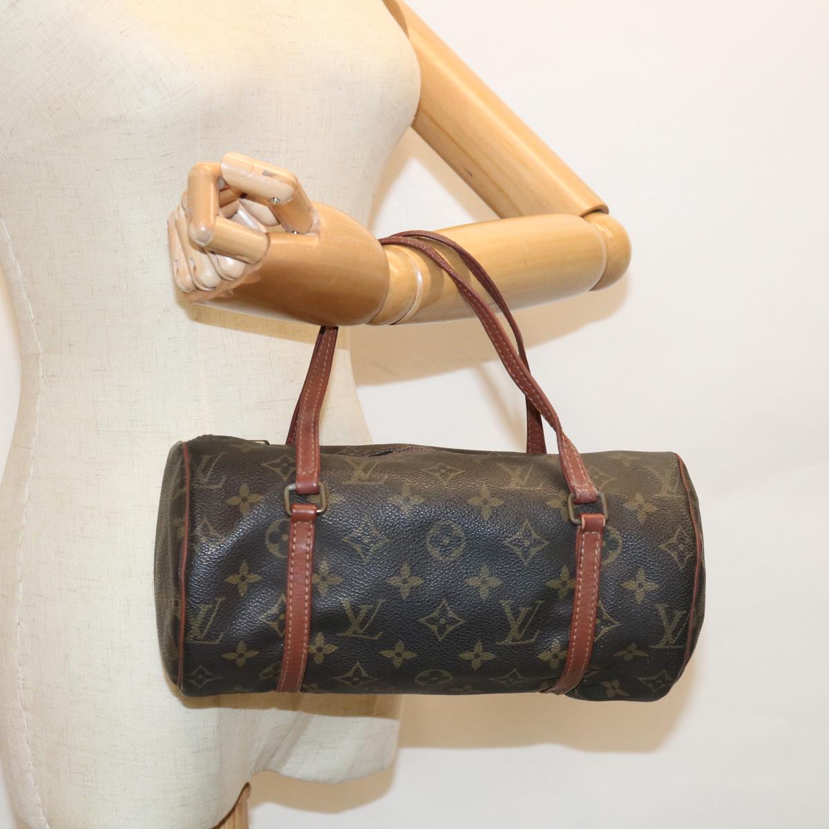 LOUIS VUITTON Monogram Papillon 26 Hand Bag M51386 LV Auth 62945