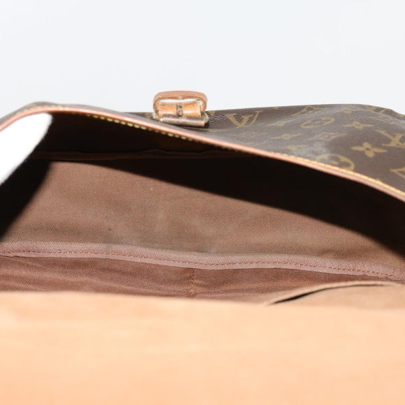 LOUIS VUITTON Monogram Saumur 35 Schoudertas M42254 LV Auth 62950