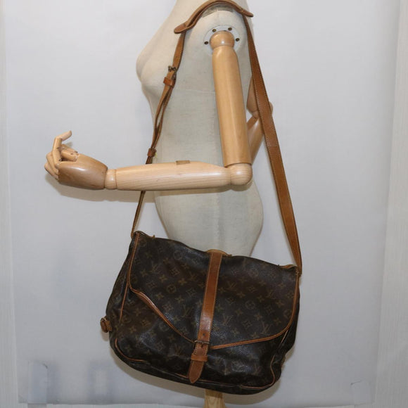 LOUIS VUITTON Monogram Saumur 35 Schoudertas M42254 LV Auth 62950