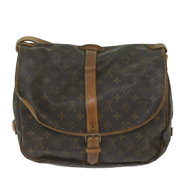 LOUIS VUITTON Monogram Saumur 35 Schoudertas M42254 LV Auth 62950