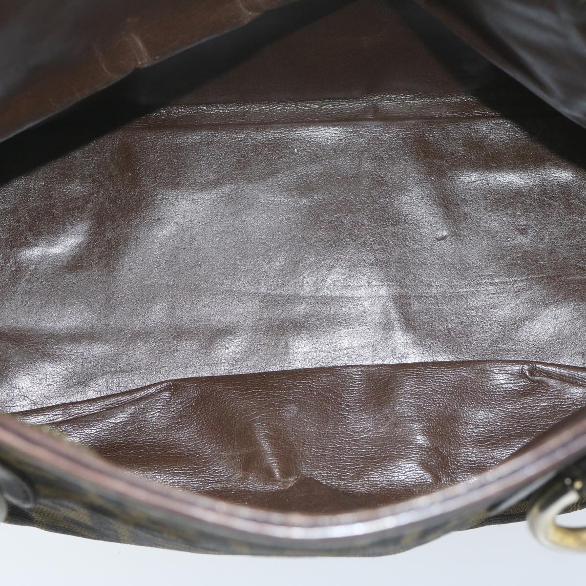 FENDI Zucca Canvas Shoulder Bag 2Set Brown Auth 62974