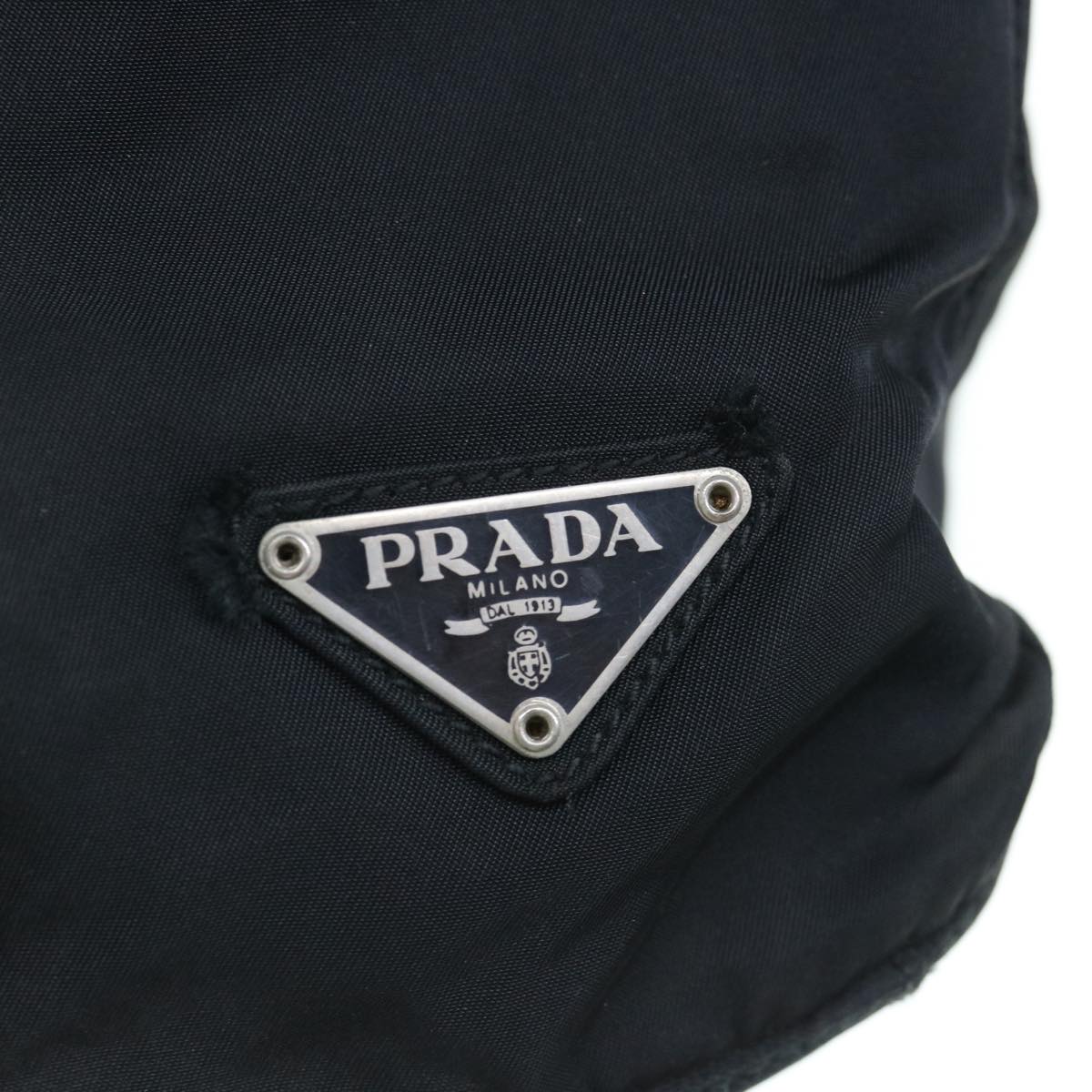 PRADA Hand Bag Nylon Black Auth 63029