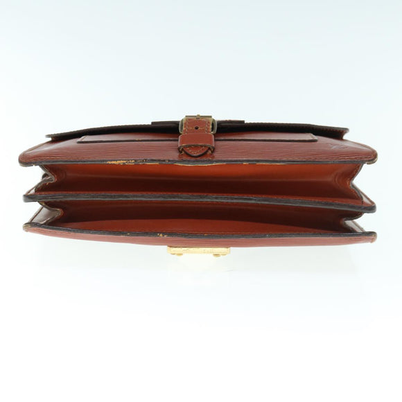 LOUIS VUITTON Epi Biface Hand Bag 2way Brown M52323 LV Auth 63093