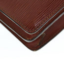 LOUIS VUITTON Epi Biface Hand Bag 2way Brown M52323 LV Auth 63093-15