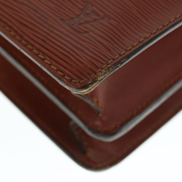 LOUIS VUITTON Epi Biface Hand Bag 2way Brown M52323 LV Auth 63093