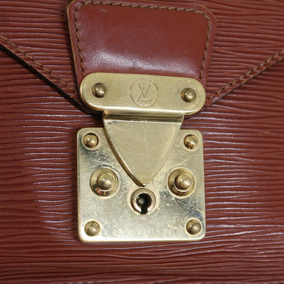 LOUIS VUITTON Epi Biface Hand Bag 2way Brown M52323 LV Auth 63093