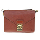 LOUIS VUITTON Epi Biface Hand Bag 2way Brown M52323 LV Auth 63093-2