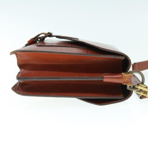 LOUIS VUITTON Epi Biface Hand Bag 2way Brown M52323 LV Auth 63093