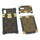 LOUIS VUITTON Monogram Monogram Reverse iPhoneX/Xs case 2Set LV Auth 63135-1