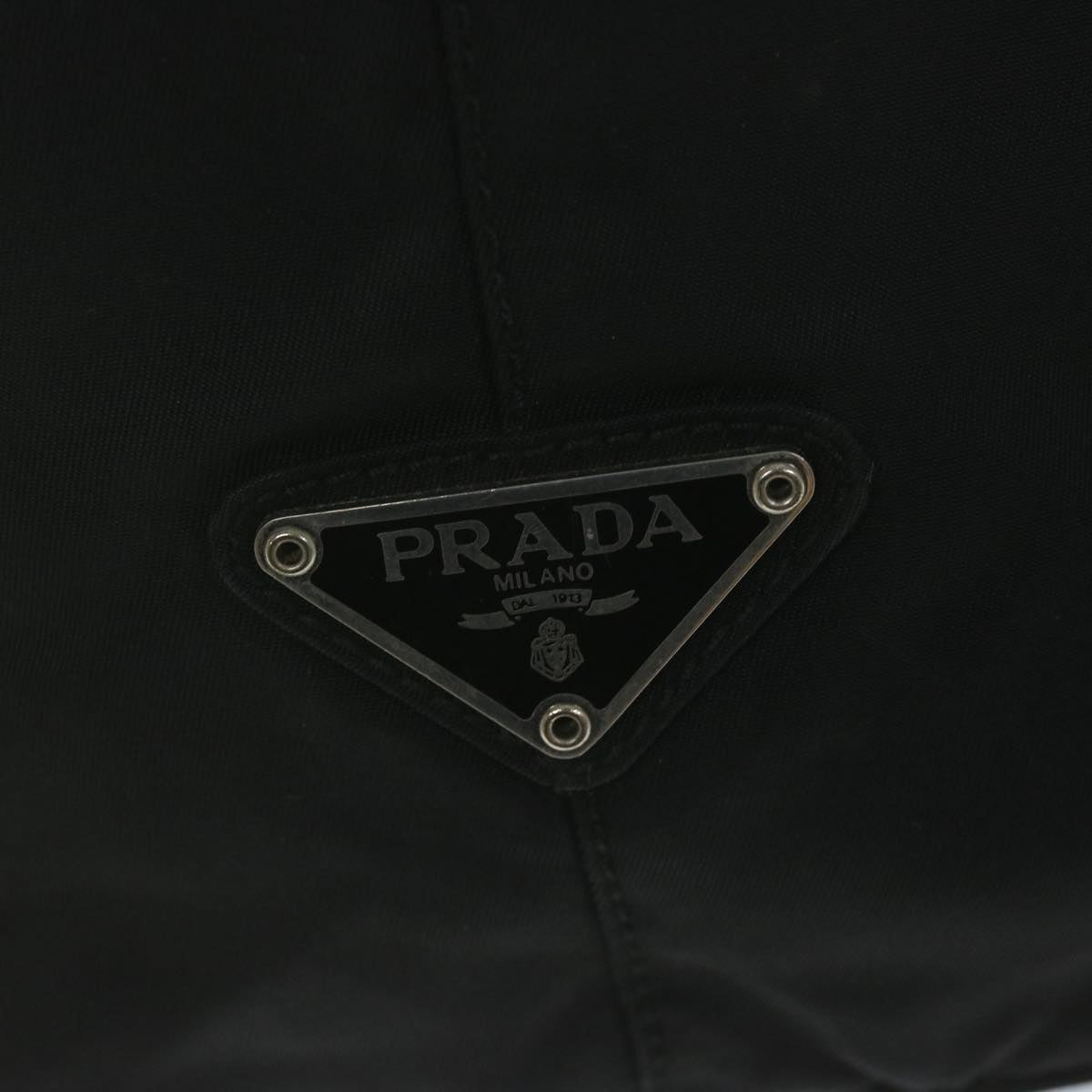 PRADA Hand Bag Nylon Black Auth 63184