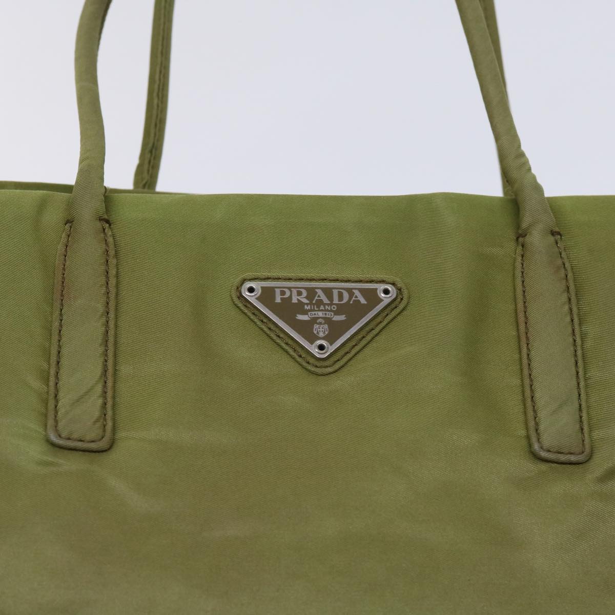 PRADA Hand Bag Nylon Khaki Auth 63208