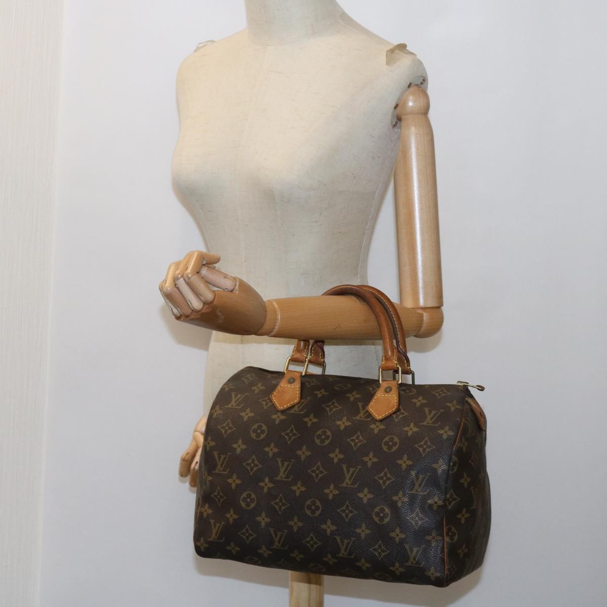 LOUIS VUITTON Monogram Speedy 30 Hand Bag M41526 LV Auth 63376