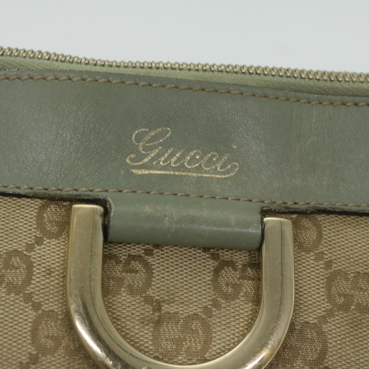 GUCCI GG Canvas Shoulder Bag Beige 203257 Auth 63391