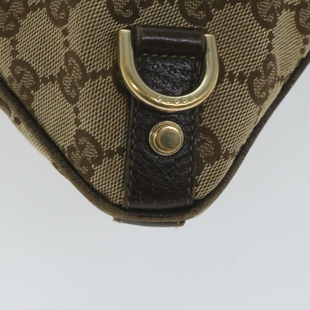 GUCCI GG Canvas Shoulder Bag Beige 130942 Auth 63392