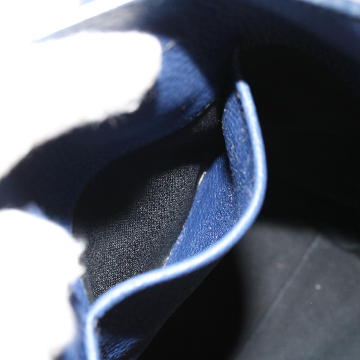 Miu Miu Tote Bag Leather Blue Auth 63446