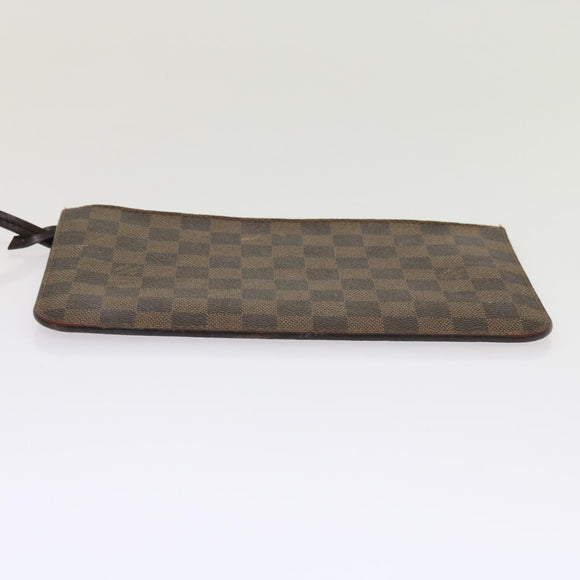 LOUIS VUITTON Damier Ebene Neverfull MM Pouch Accessory Pouch LV Auth 63478