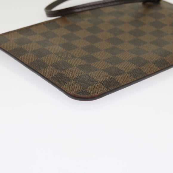 LOUIS VUITTON Damier Ebene Neverfull MM Pouch Accessory Pouch LV Auth 63478