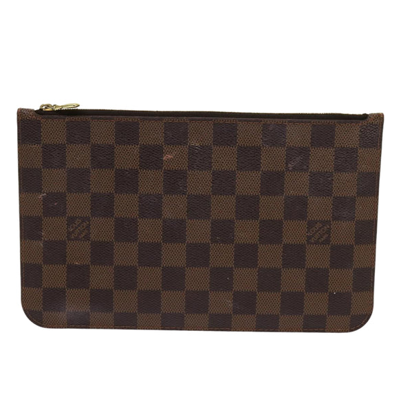 LOUIS VUITTON Damier Ebene Neverfull MM Pouch Accessory Pouch LV Auth 63478