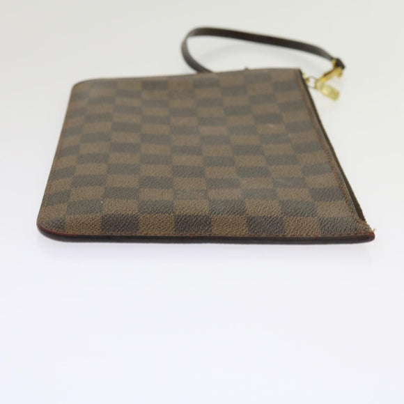 LOUIS VUITTON Damier Ebene Neverfull MM Pouch Accessory Pouch LV Auth 63478