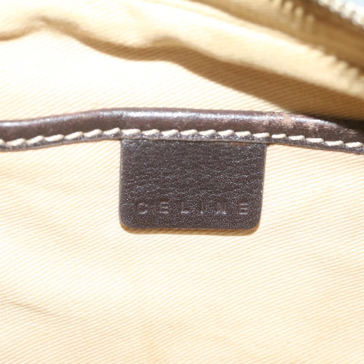 CELINE Macadam Canvas Hand Bag PVC Leather White Auth 63493