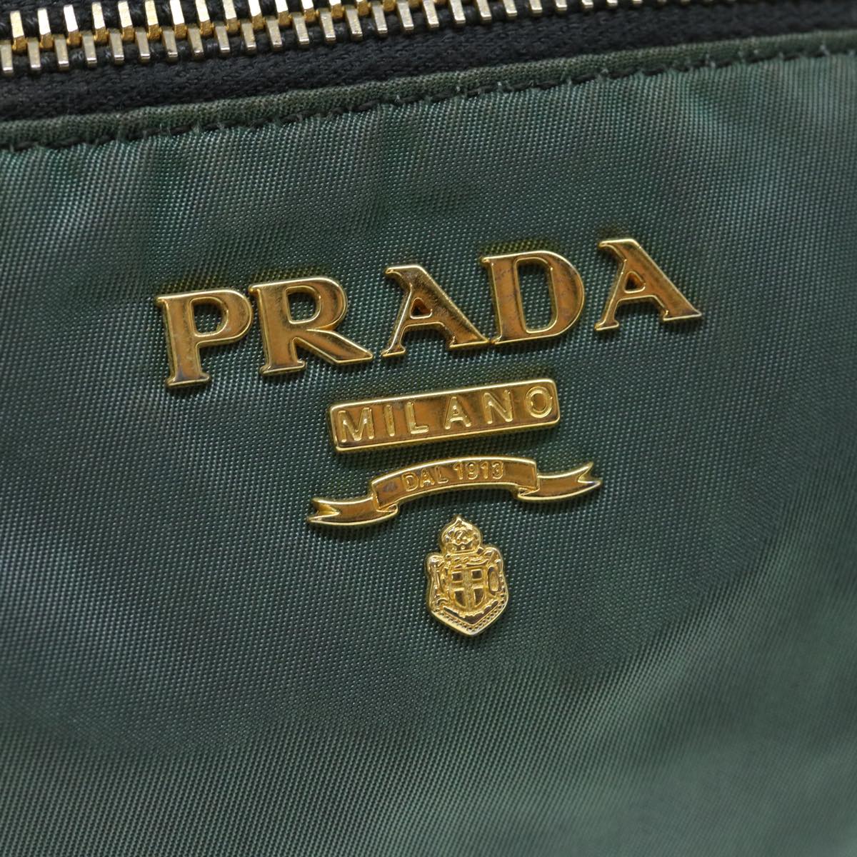 PRADA Shoulder Bag Nylon Green Auth 63530