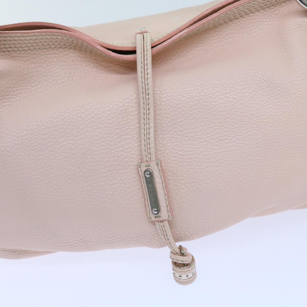 CELINE Hand Bag Leather Pink Auth 63531