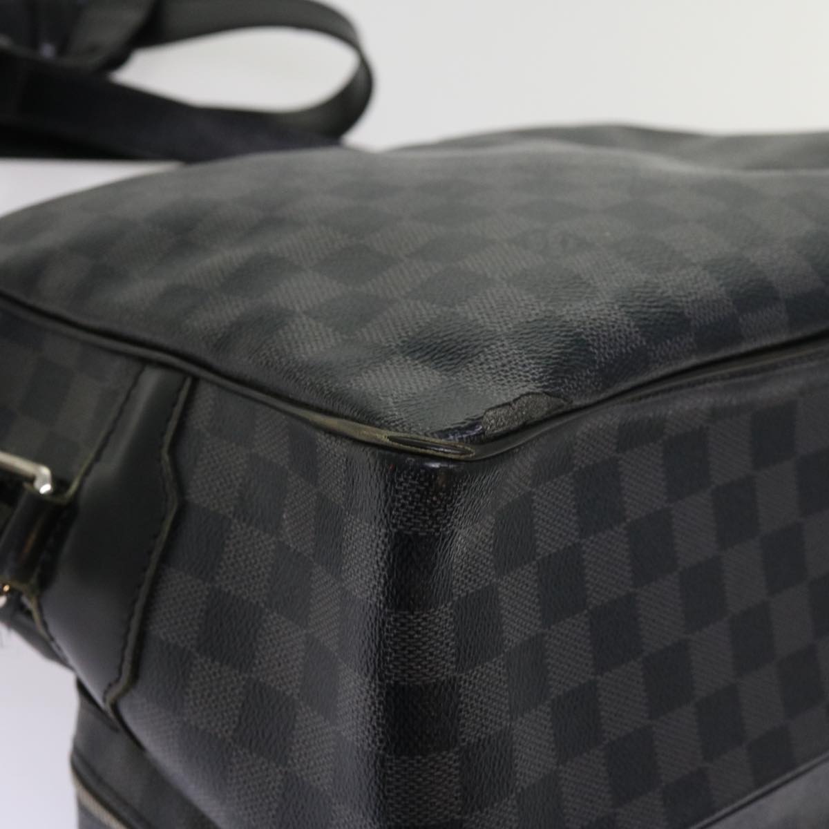 LOUIS VUITTON Damier Graphite Io Shoulder Bag N45252 LV Auth 63542