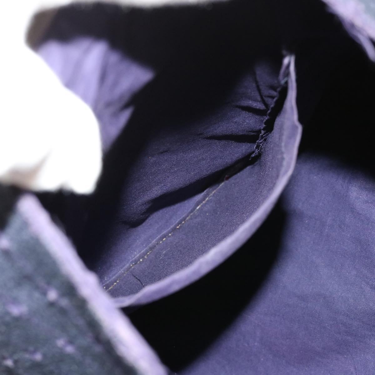 HERMES Amedabadiego GM Tote Bag Cotton Purple Auth 63546