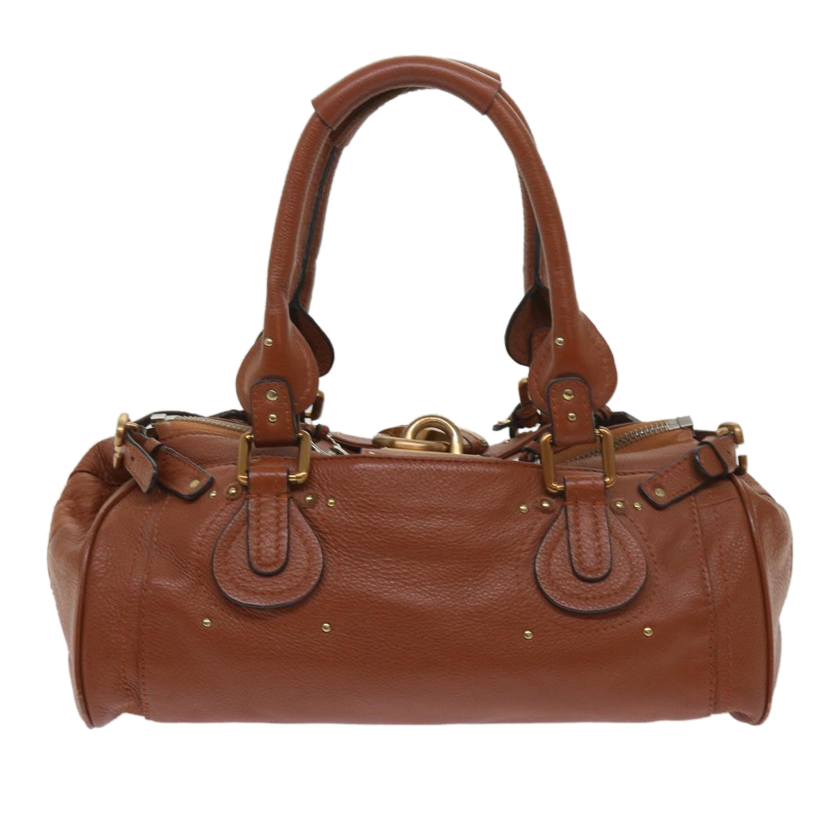 Chloe Paddington Hand Bag Leather Brown Auth 63548