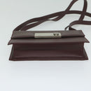 Salvatore Ferragamo Gancini Shoulder Bag Leather Bordeaux Auth 63551-5