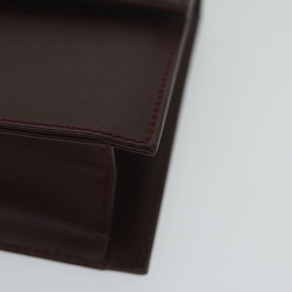 Salvatore Ferragamo Gancini Shoulder Bag Leather Bordeaux Auth 63551