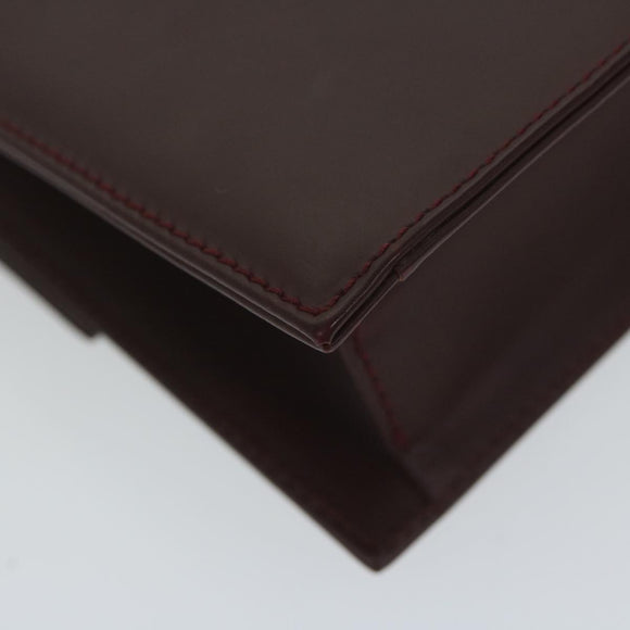 Salvatore Ferragamo Gancini Shoulder Bag Leather Bordeaux Auth 63551