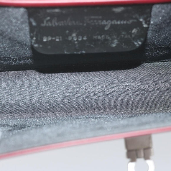 Salvatore Ferragamo Gancini Shoulder Bag Leather Bordeaux Auth 63551