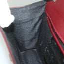 Salvatore Ferragamo Gancini Shoulder Bag Leather Bordeaux Auth 63551-19