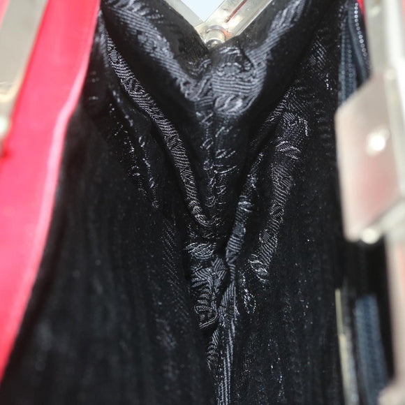 PRADA Chain Shoulder Bag Nylon Red Auth 63571