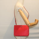 PRADA Chain Shoulder Bag Nylon Red Auth 63571-20