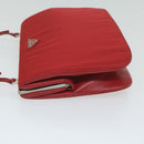 PRADA Chain Shoulder Bag Nylon Red Auth 63571-3