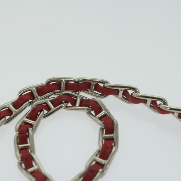 PRADA Chain Shoulder Bag Nylon Red Auth 63571